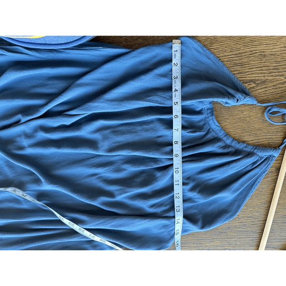 Young Fabulous & Broke High Neck‎ Swing Midi Halter Dress Teal Woman’s M GUC - Picture 7 of 15